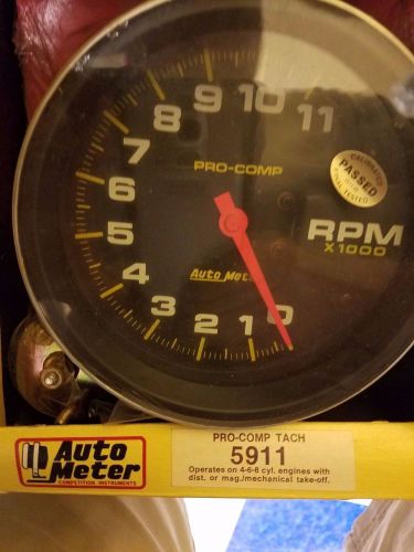 New auto meter 11k pro comp tachometer  model 5911
