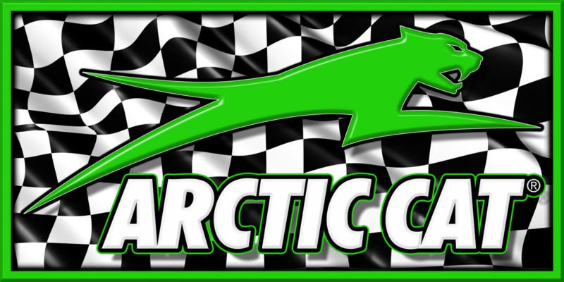 All riders - new arctic cat banner sno pro crossfire snowmobile - green/checker