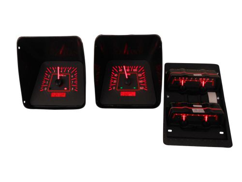 1969 camaro gauge kit dash wiith console gauges vhx carbon red dakota digital