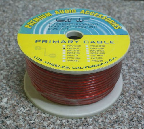 100% ofc red power cable 8 gauge 20 ft - free same day shipping!