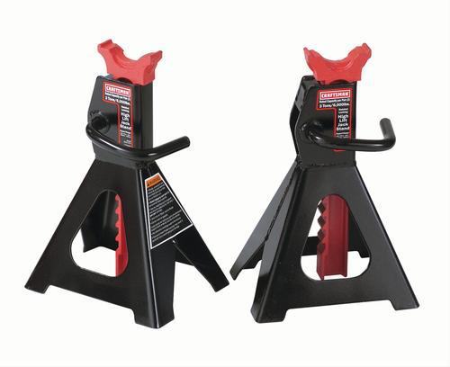 Craftsman jack stand high lift 3 tons combined steel black 13.43" to 21.0" pair
