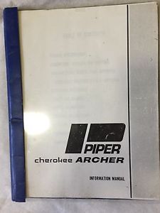Piper cherokee archer  information manual july 1973 pa-28-180