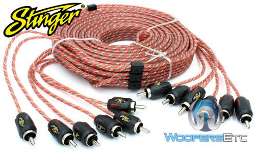 Stinger si4620 car 20 ft feet foot 6-channel 4000 rca interconnect cable wire
