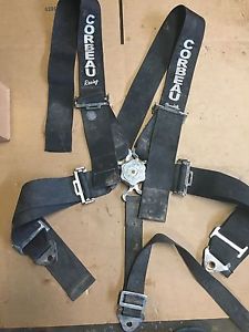 Corbeau 5 point harness 3&#034; seat belt one-black 4 polaris rzr xp 1000- bt2