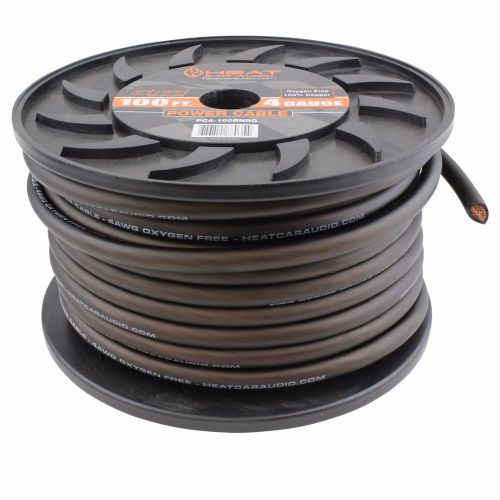 4 gauge awg 100 ft foot car amp power ground wire cable black pc4-100bnrg