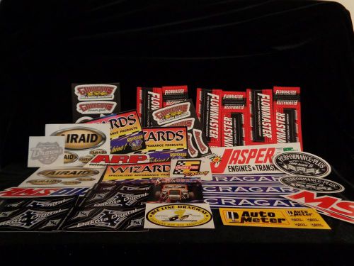 Lot of 32 racing decals stickers - car truck vehicle decals and stickers