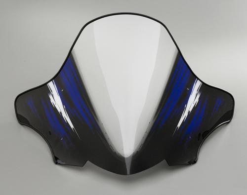 Yamaha 07-13 phazer designer windshield blue blizzard medium 18" snow sled trail