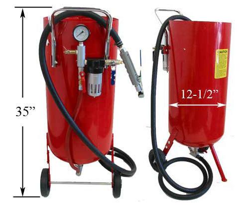 Prof 20 gallon pressure sand blaster blasting abrasive tank gauge deadman valve
