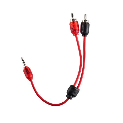 T-spec v6rca35-06in 2ch v6 series rca to 3.5mm cable with dual split tips 6 inch