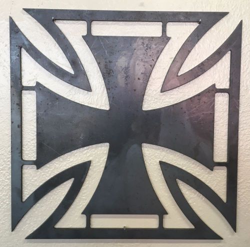 Iron maltese cross metal cutout 12&#034; x 12&#034;