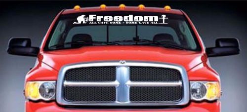 Freedom windshield banner decal army navy marine air force soldier decals usa