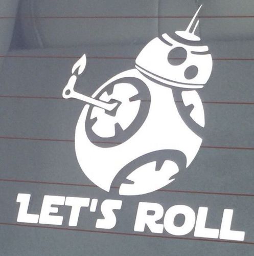 Bb-8 thumbs up decal let&#039;s roll bb8 star wars force awakens free shipping