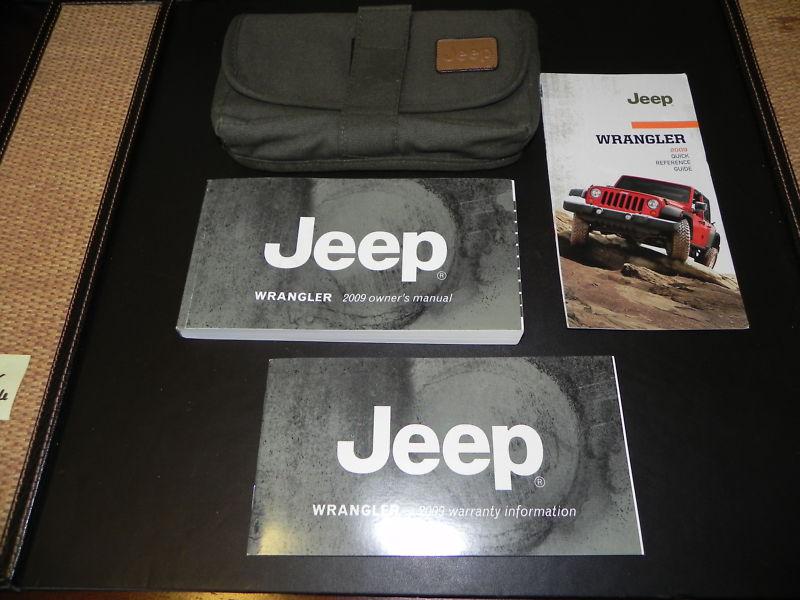 2009 jeep wrangler owners manual with case and supplements
