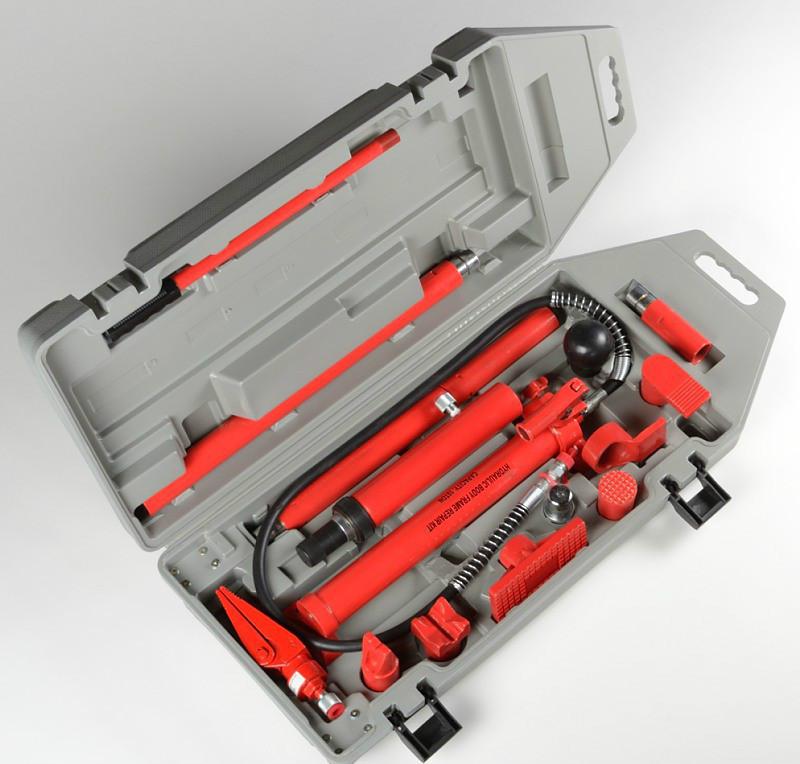 10 ton porta power hydraulic body frame repair kit tools trucks w/ wheeled case