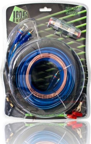 6 gauge amplfier power kit for amp install wiring complete rca cable blue 1000w
