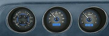 Dakota digital 69 pontiac gto le mans analog dash gauges carbon blue vhx-69p-gto