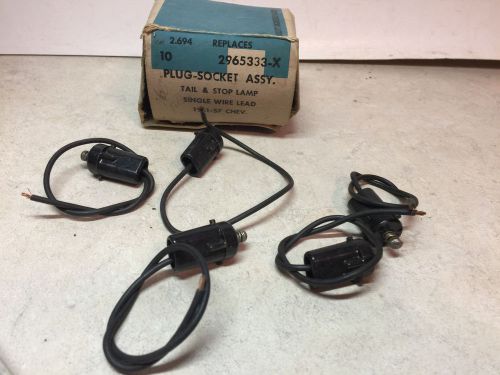 5 vintage nos 1951-57 tail &amp; lamp single wire lead part # 2965333-x