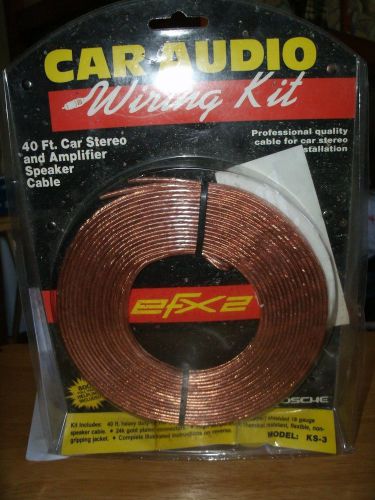 Scosche car audio wiring kit,40ft 18 gauge, ofhc, gold plated connectors.