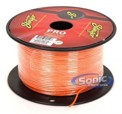 Stinger spw318or 500 ft. roll of pro series 18 awg gauge orange primary wire