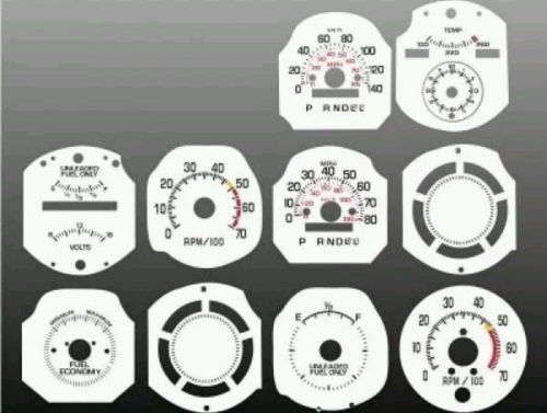 1977-1979 chevrolet nova cluster white face gauges 77-79 new