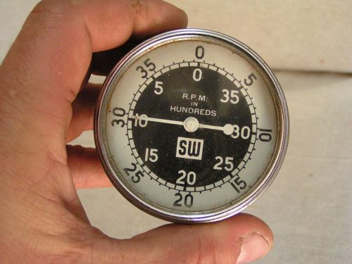 Vintage sw tachometer rpm in hundred&#039;s appr. 3&#034; diameter