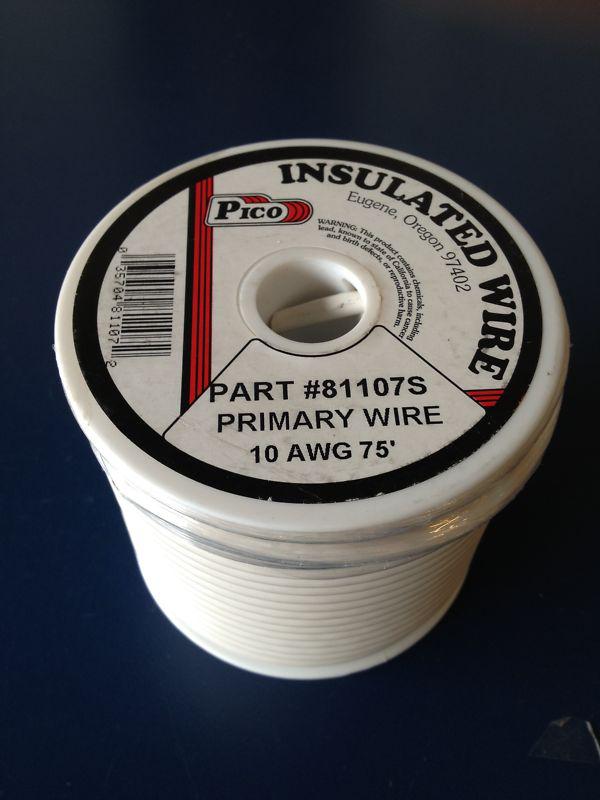 Brand new white 75' roll of 10awg wire