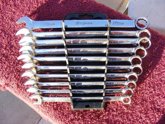Snap-on *excellent!* oexm710b 10-piece "metric" combination wrench set!  