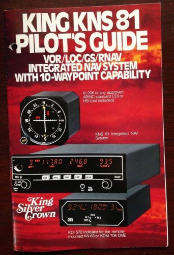 King kns 81 pilot&#039;s guide manual illustrated in full color bendix kns-81