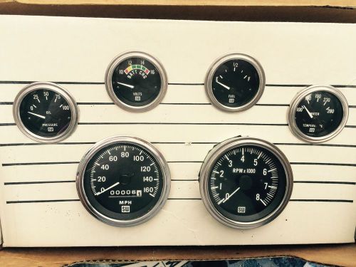 Stewart warner instruments gauge set #82218 set of 6 gauges new in box*