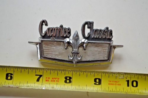 Vintage oem chevy caprice classic 70&#039;s emblem decal kbc 35133 chrome emblem