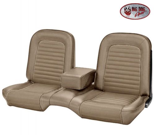 1966 ford mustang convertible parchment front/rear bench seat upholstery by tmi