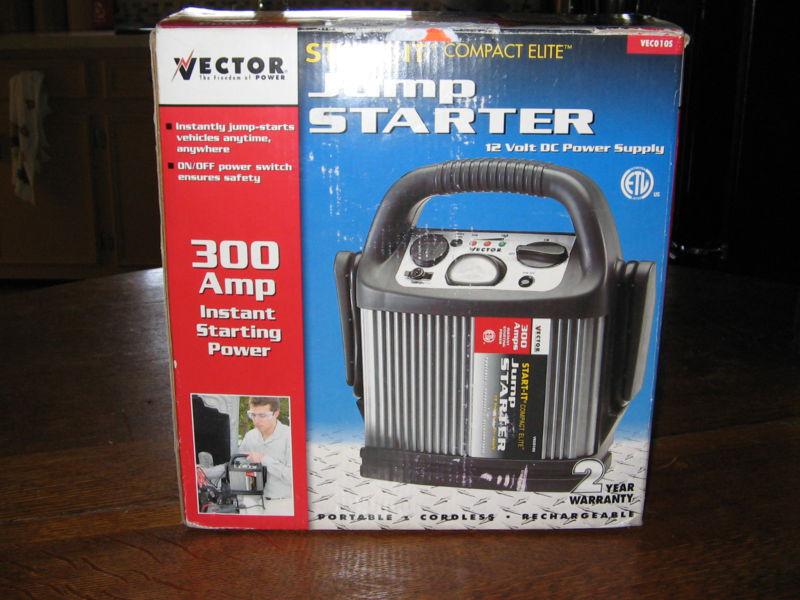 Vector start-it ///compact elite jump starter, 12 volt dc power supply, portable