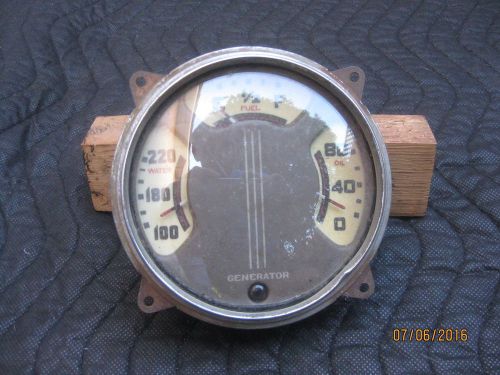 1936 pontiac fuel - water- oil instrument gauge