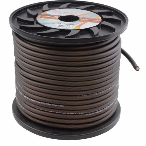 8 gauge awg 150 ft foot car amp power ground wire cable black pc8-150b