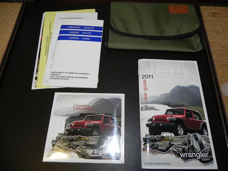 2011 jeep wrangler owners manual with case  dvd  supplements
