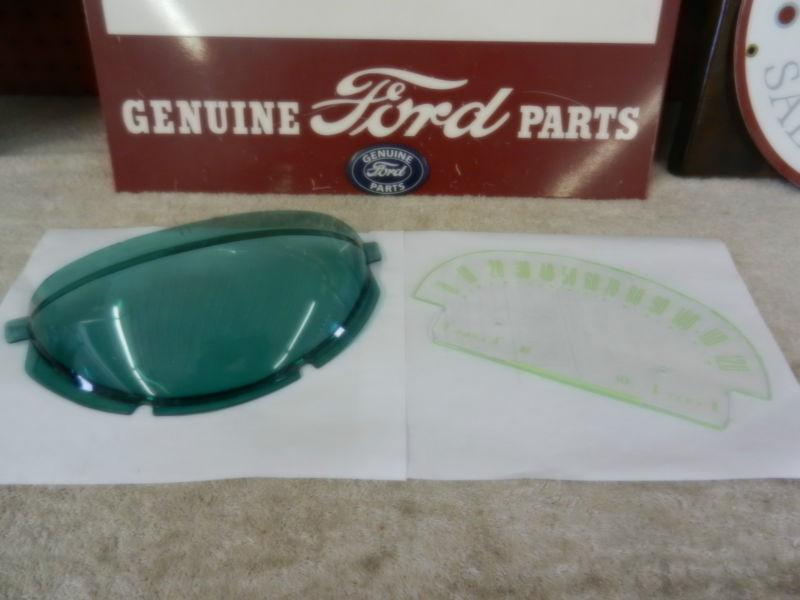 1955 ford speedometer face plate & dome cover (new)