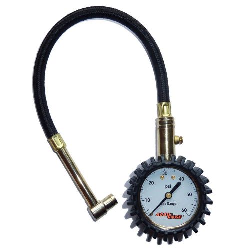 Accu-gage ra60x professional tire pressure gauge with protective rubber guard...