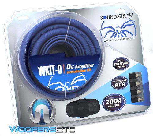 Soundstream wkit-0 0 gauge amplifier complete installation kit twisted rca jack