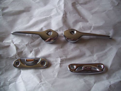 1955-57 chevy belair conv latch handles/plates replated original