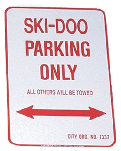 Voss signs ski doo parking only - aluminum sign 12&#034; x 18&#034;
