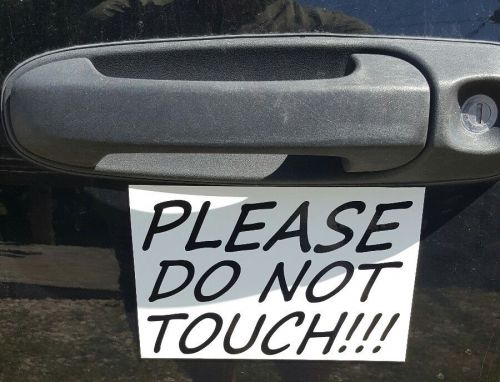 Please do not touch magnetic signs  for car show cruise hot rod auto  2pk blk