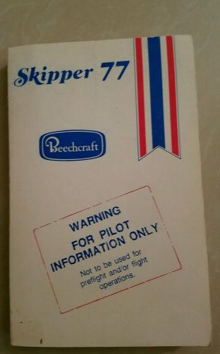 Beechcraft  skipper 77 pilot&#039;s information manual