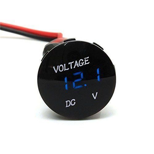 Led panel digital display  bluecar motorbike volt meters voltage gauge meter kit