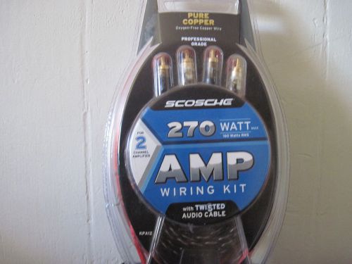 Scosche  270 watt 12 gauge wiring kit for 2 channel amplifier kpa12