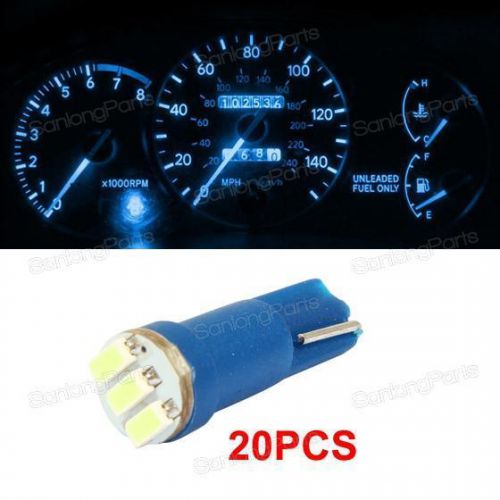 20x t5 wedge ice blue 3014 3-smd led dashboard instrument panel lights 74 2721