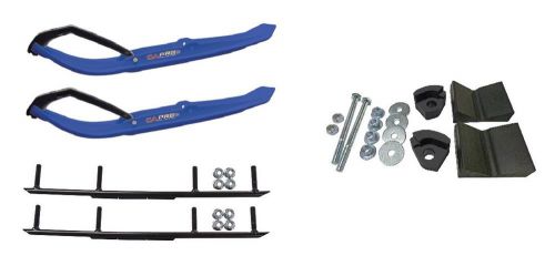 C&amp;a pro blue mtx snowmobile skis complete kit