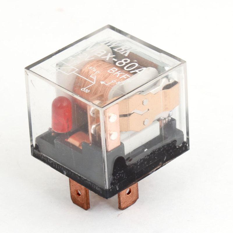 Clear plastic shell dc 12v 80a 5 terminals spdt vehicle car relay