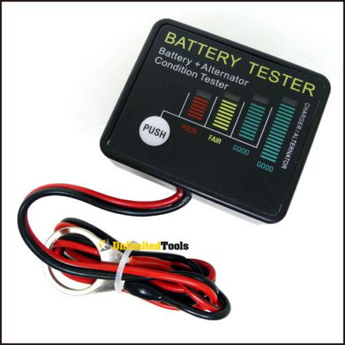12 volt auto battery & alternator load tester checker diagnostic starting system
