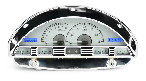 1956 ford f100 gauges silver white dash dakota digital vhx-56f-pu-s-r