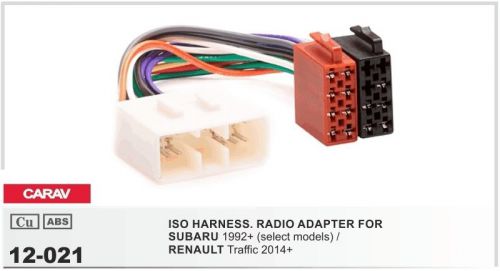 Carav 12-021 iso car radio dash kit panel for subaru 92+ / renault traffic 2014+